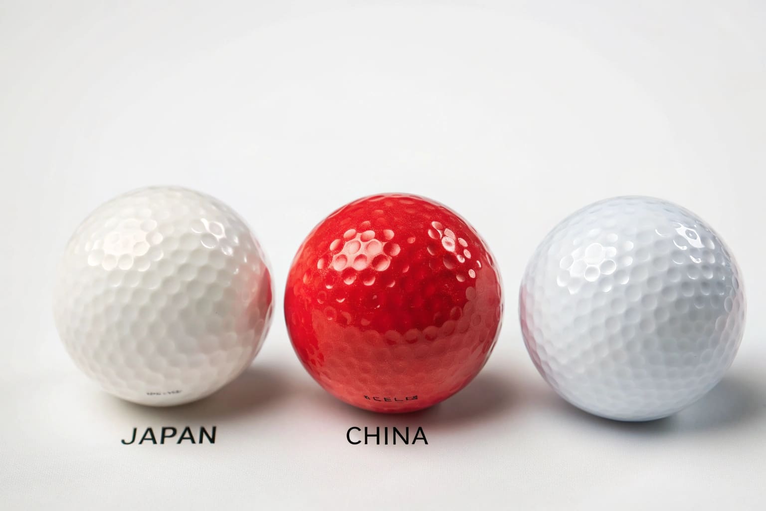 custom golf balls made in China and Japan
