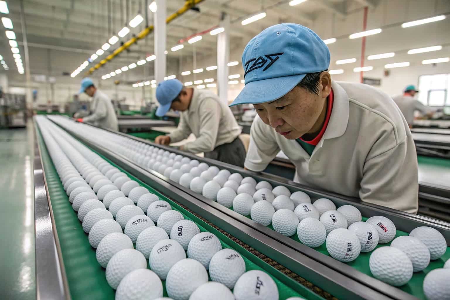 golf ball inspection on conveyor line