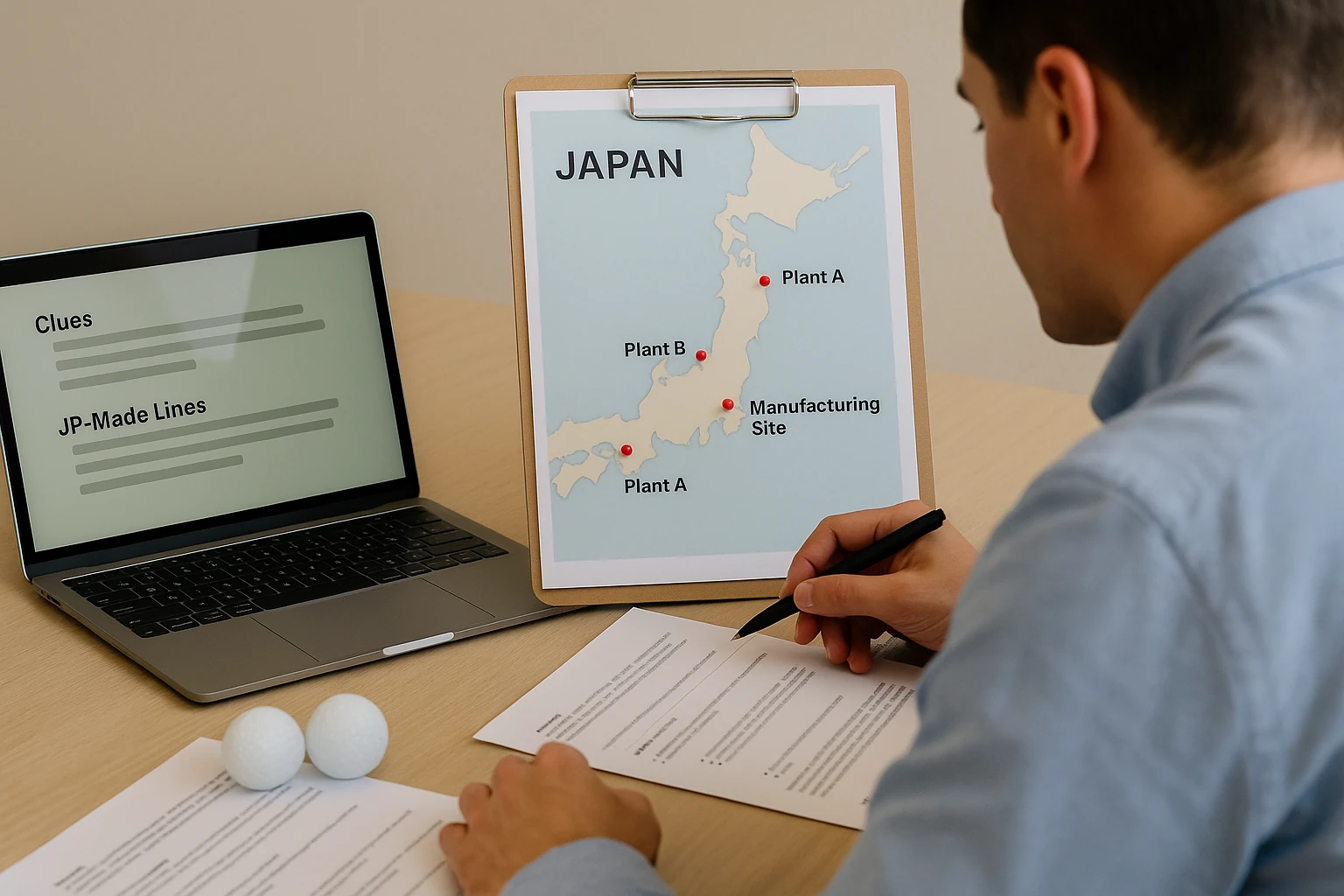 golf ball OEM production map and Japan manufacturing planning