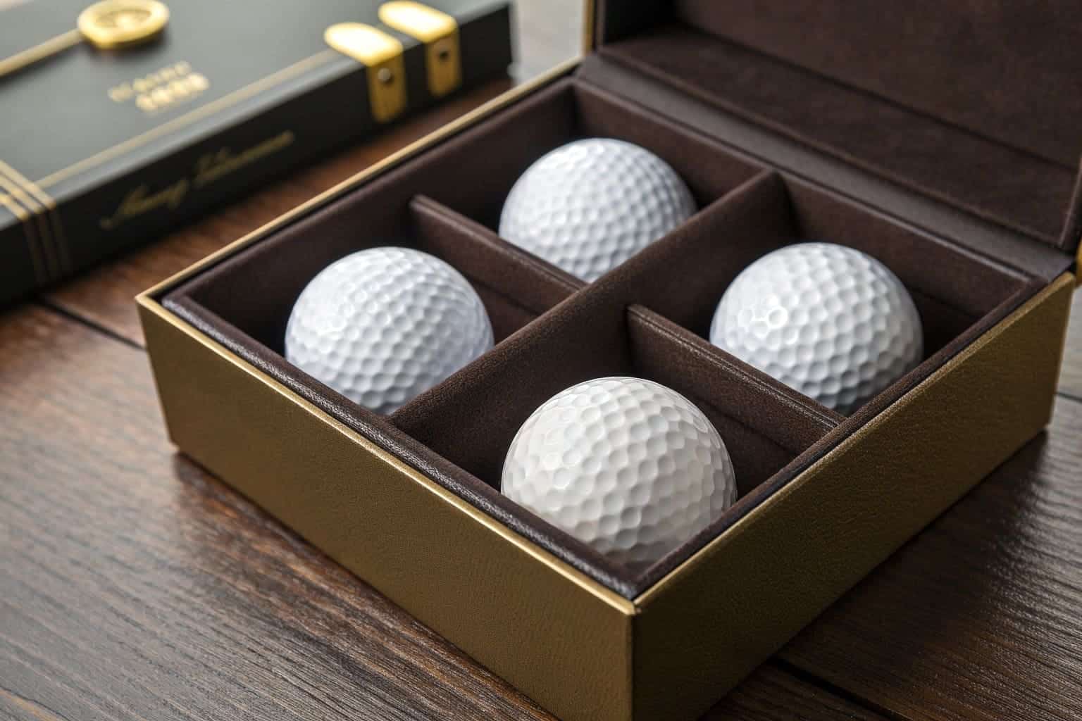 premium golf balls in luxury gift box for corporate events and wholesale supply