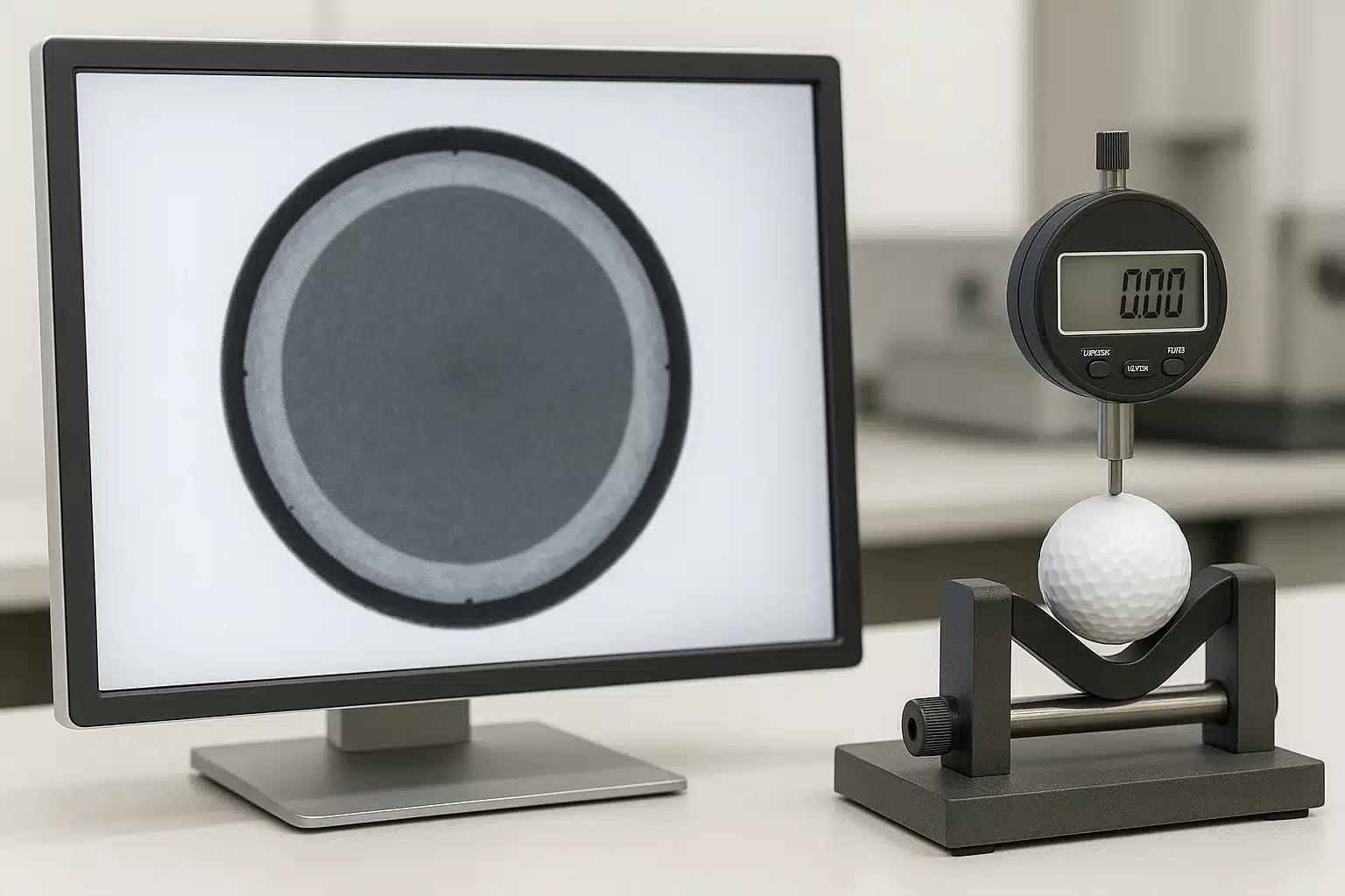 golf ball x-ray inspection and roundness test for OEM manufacturing