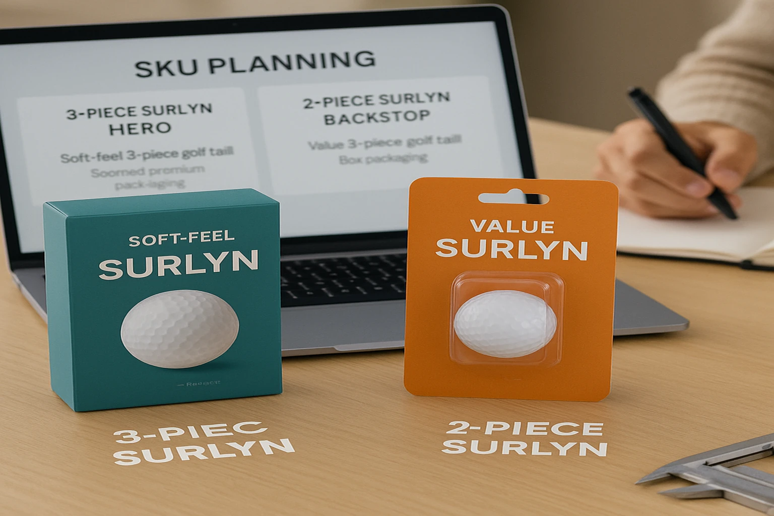 Surlyn golf balls packaging with SKU planning, custom OEM options for wholesale buyers