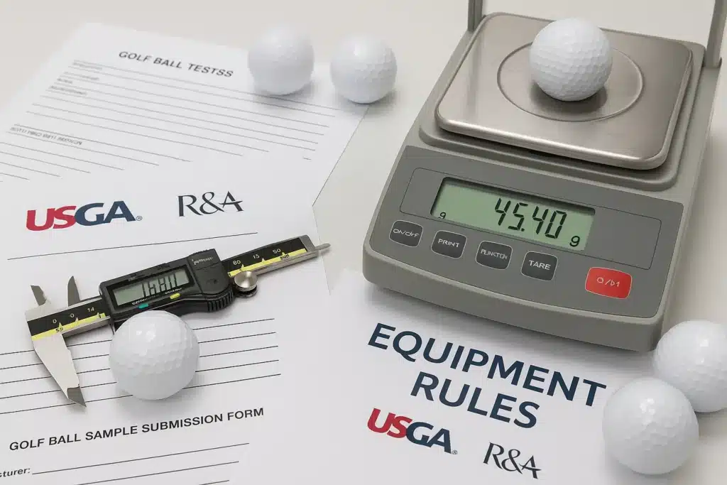 golf ball weight and size testing for OEM compliance