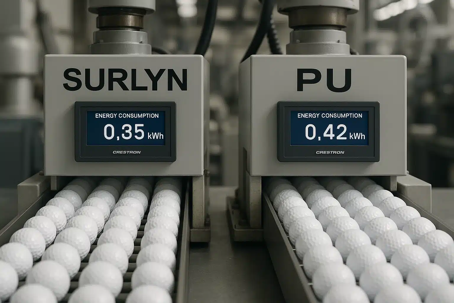 surlyn and pu golf ball production machines in factory