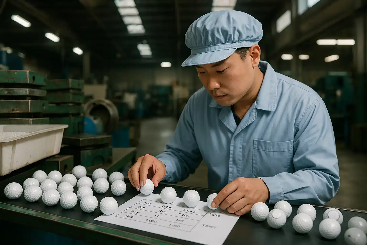 OEM golf balls quality control inspection in China factory with checklist