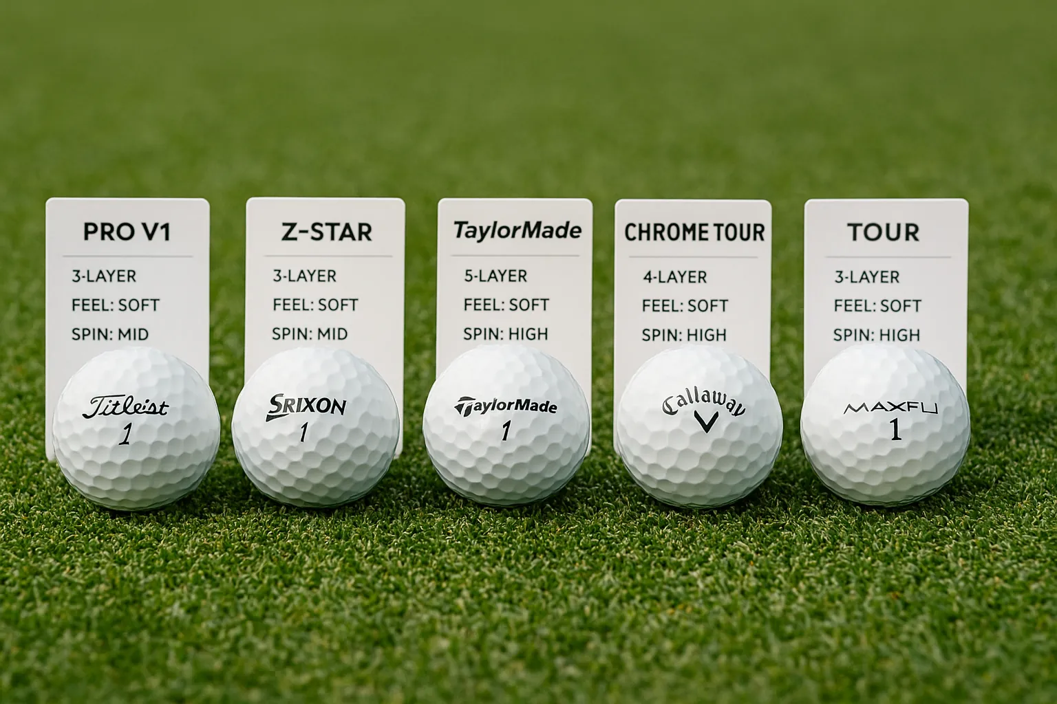multi-layer OEM golf balls with performance specs for B2B buyers on green turf