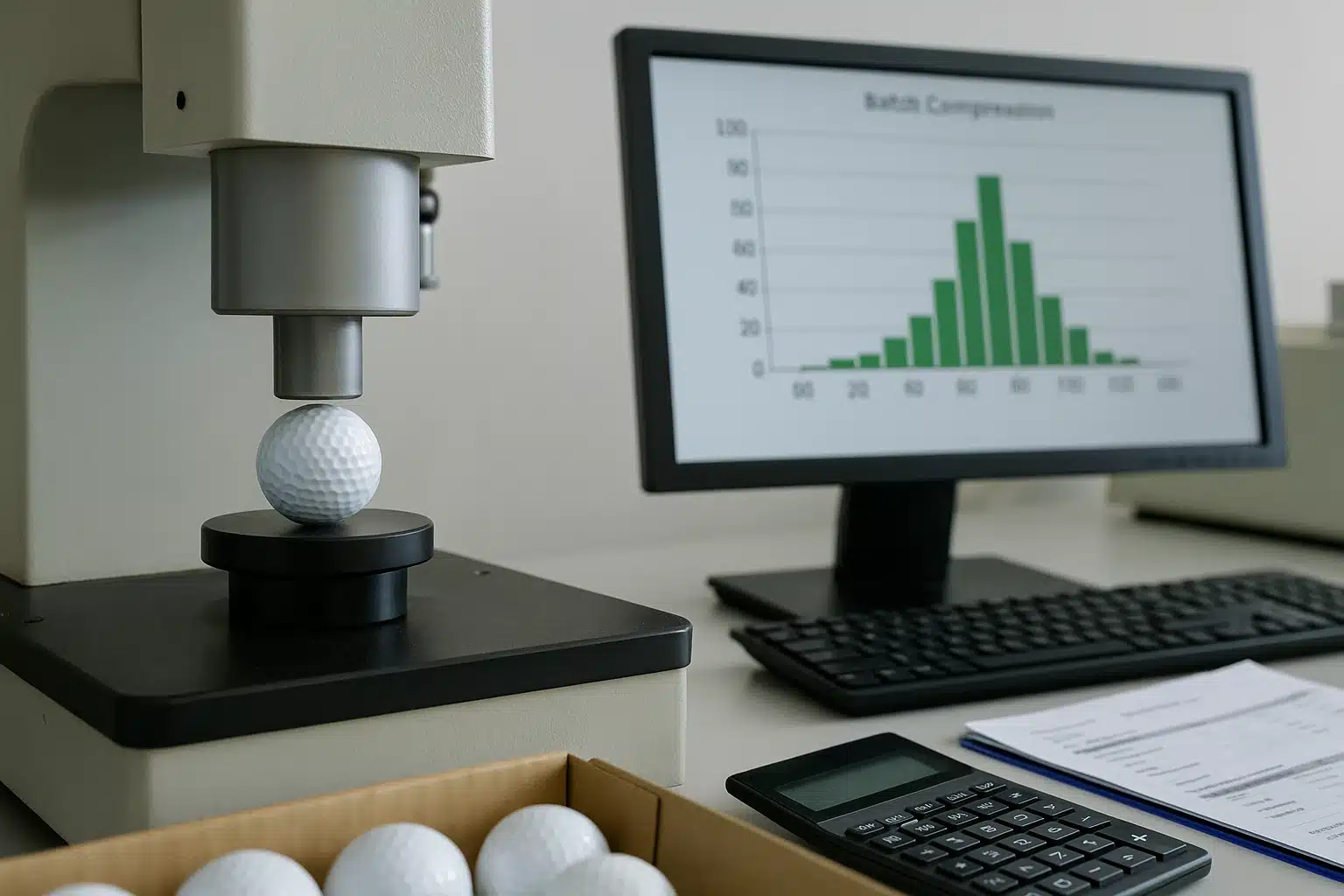 golf ball compression testing OEM golf ball compression test machine with batch data for OEM quality control and export buyers