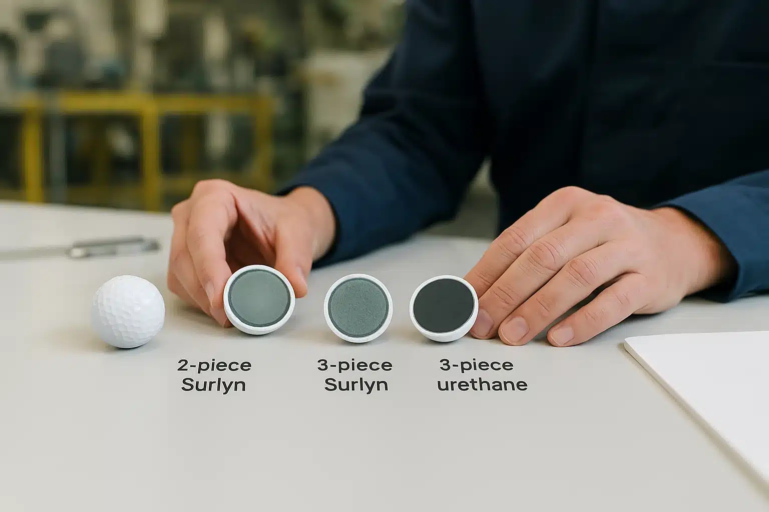 OEM golf ball core options OEM golf ball core samples comparison in manufacturer lab for wholesale specification review