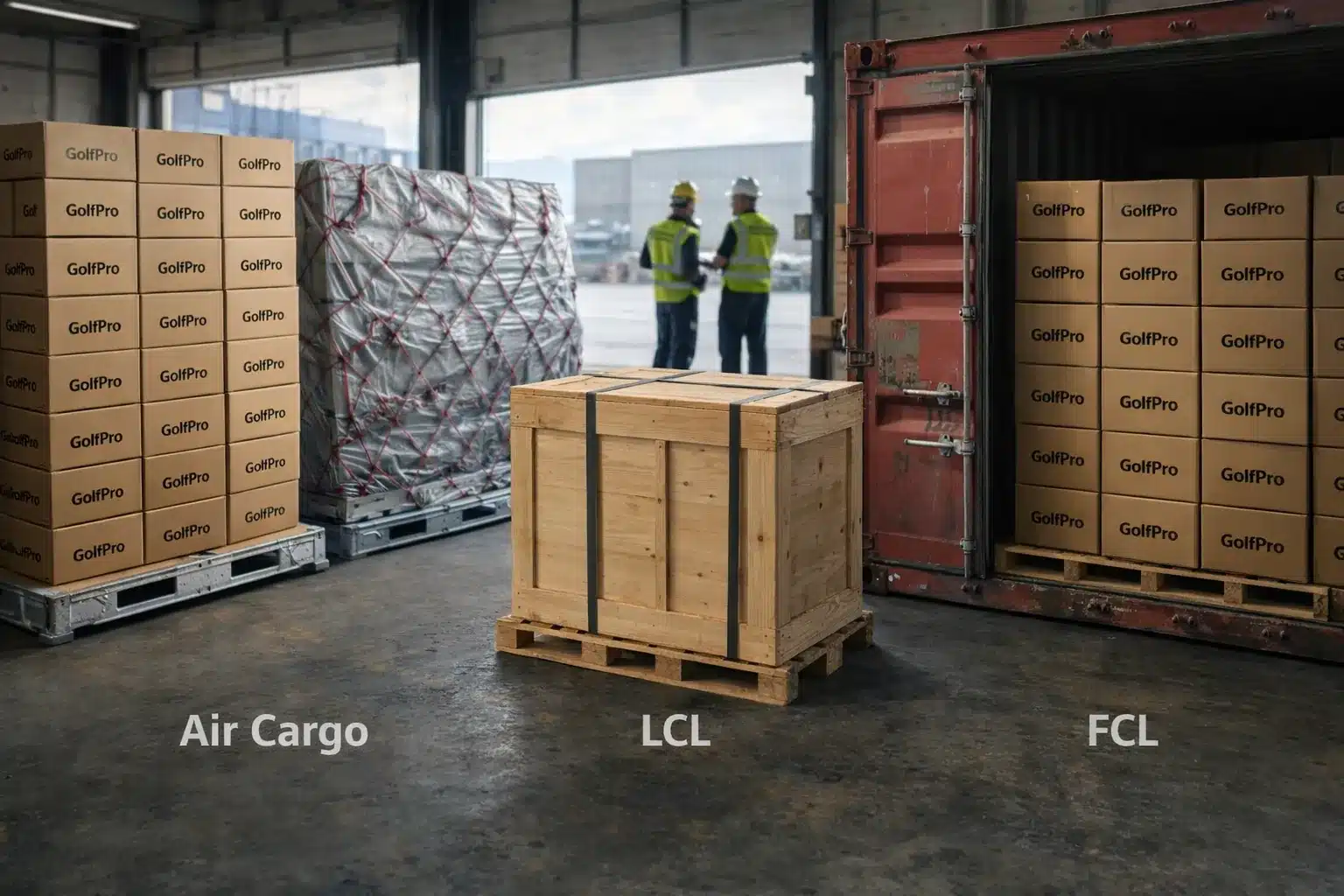 Golf balls export logistics Golf ball cartons in warehouse for export bulk wholesale shipping options