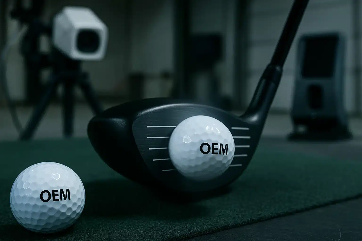 OEM golf balls performance testing OEM golf balls tested with driver in lab by Chinese manufacturer for B2B buyers