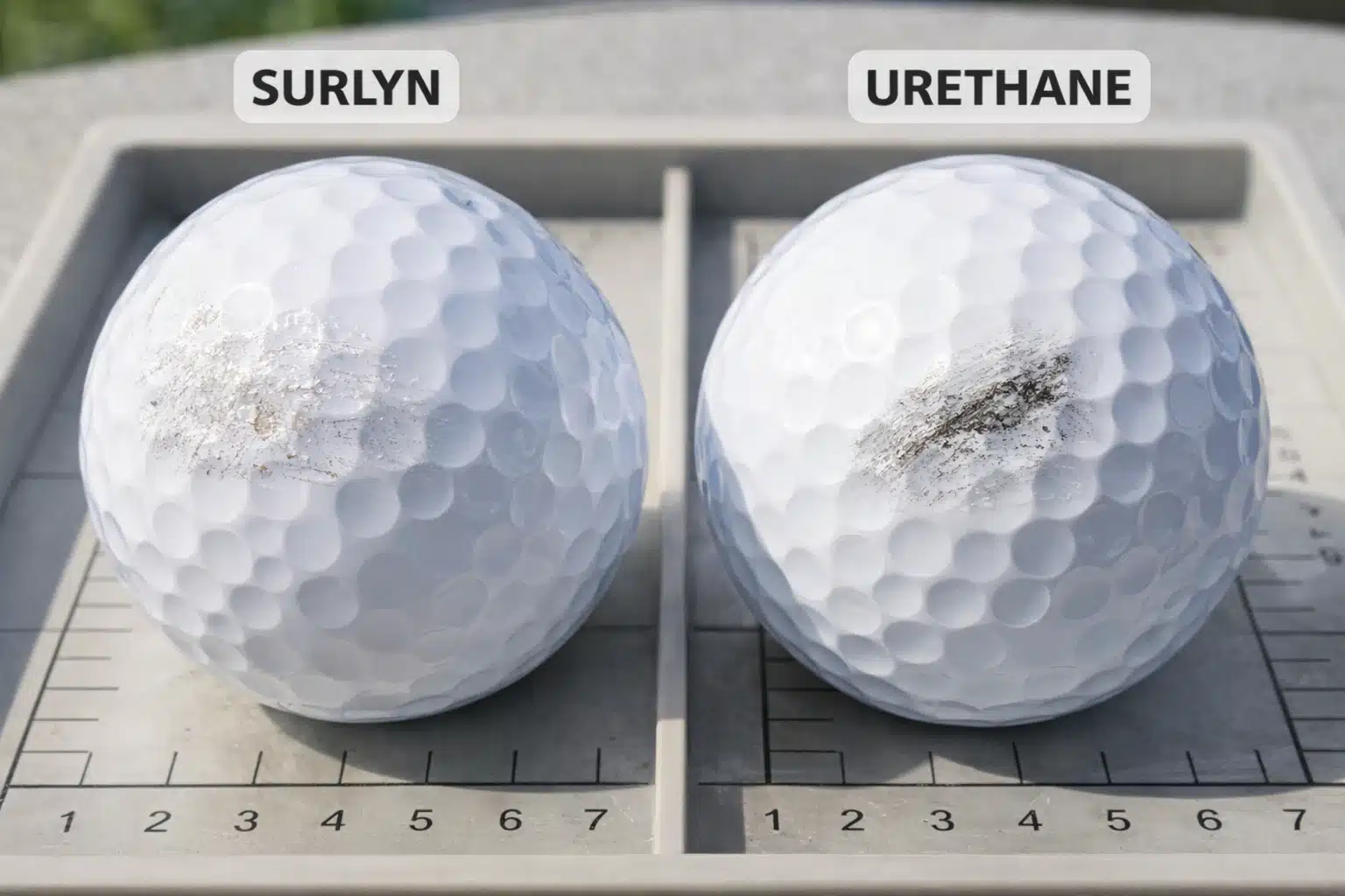 Surlyn Urethane Golf Balls OEM Surlyn vs urethane golf balls scuff test for OEM wholesale quality control