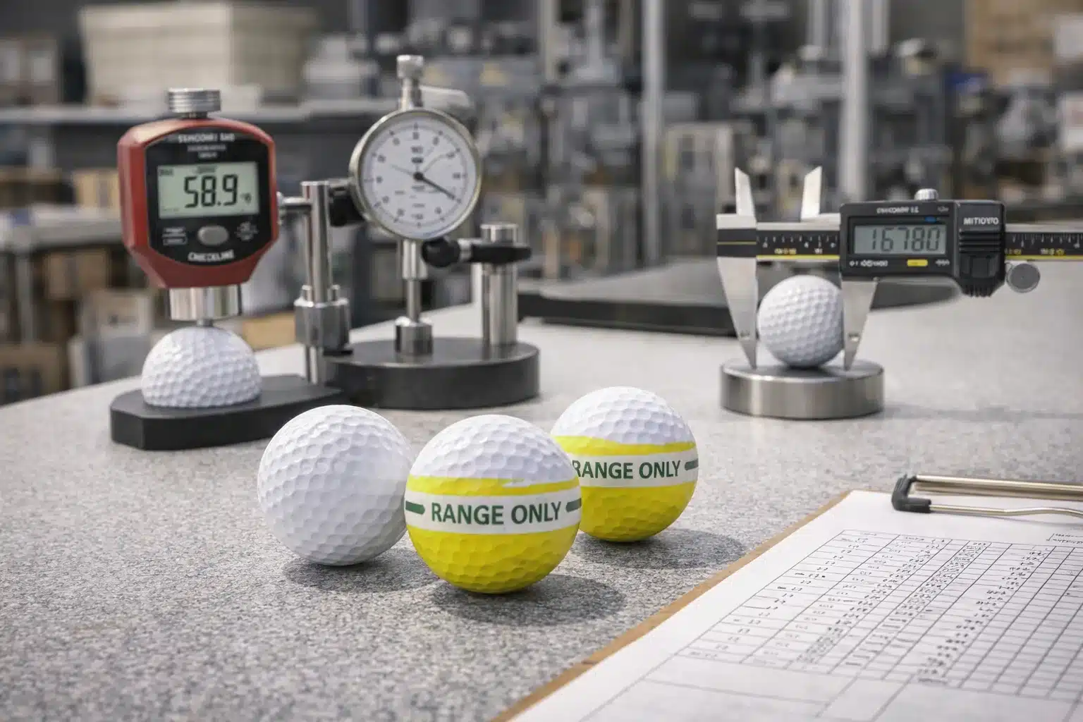 range balls quality control range golf balls with gauges for manufacturer quality control testing