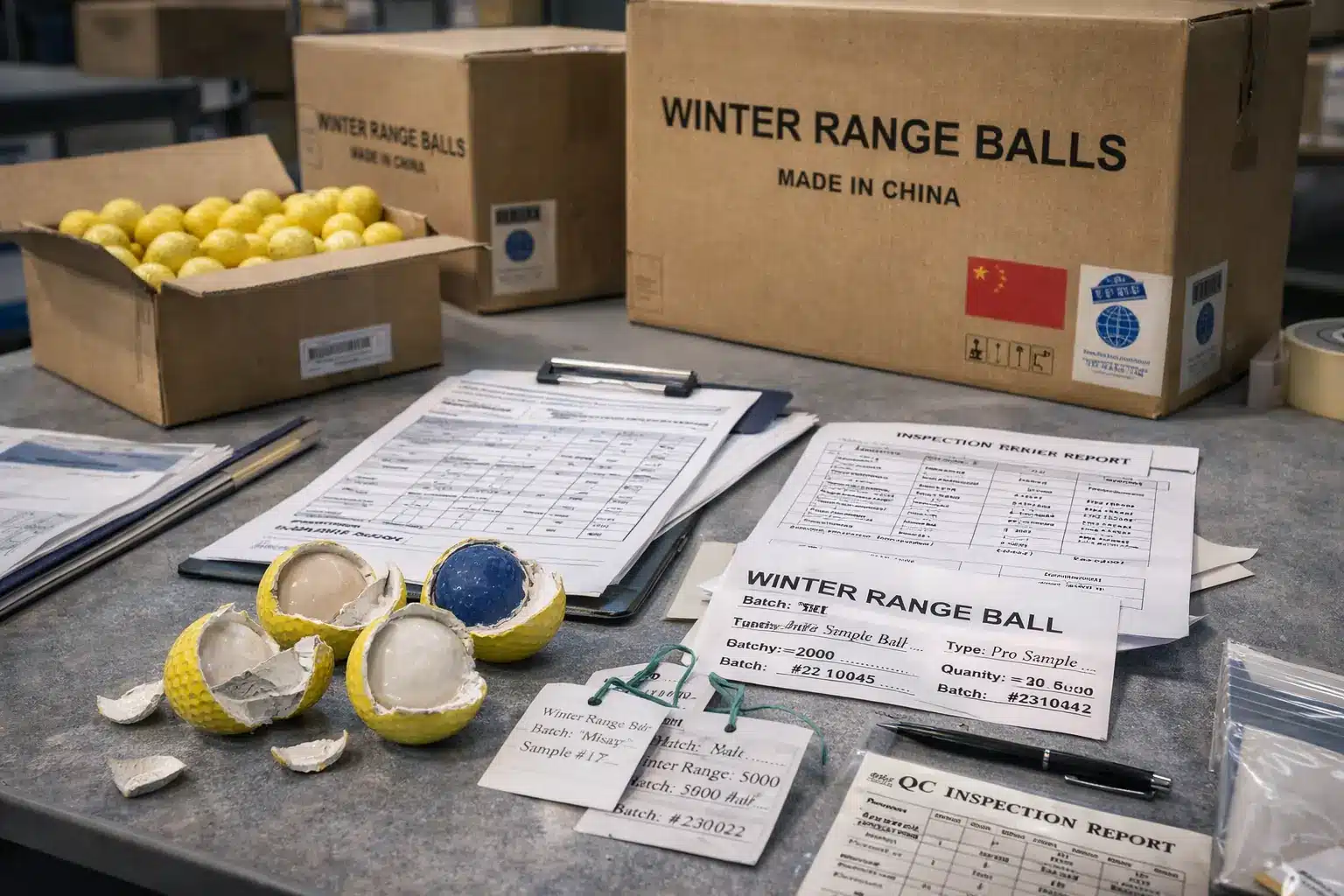 winter range balls export winter range balls with export cartons and QC reports for quality control manufacturer