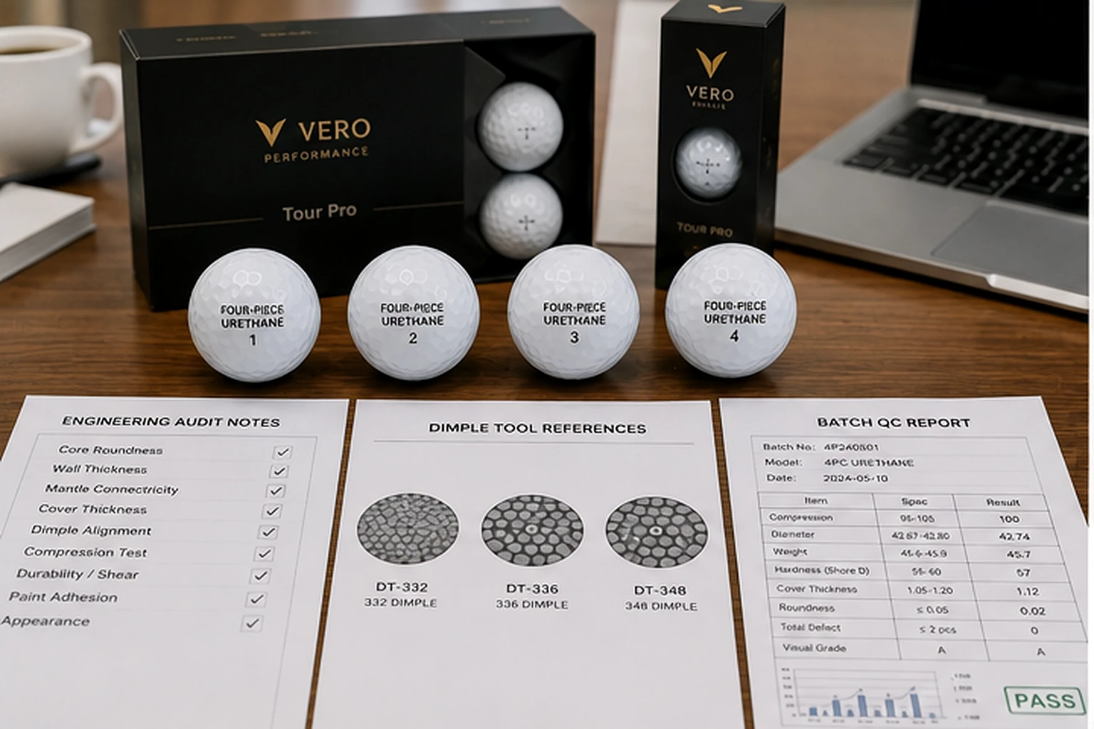 Branded Golf Balls OEM branded four-piece golf balls with OEM packaging and quality control reports