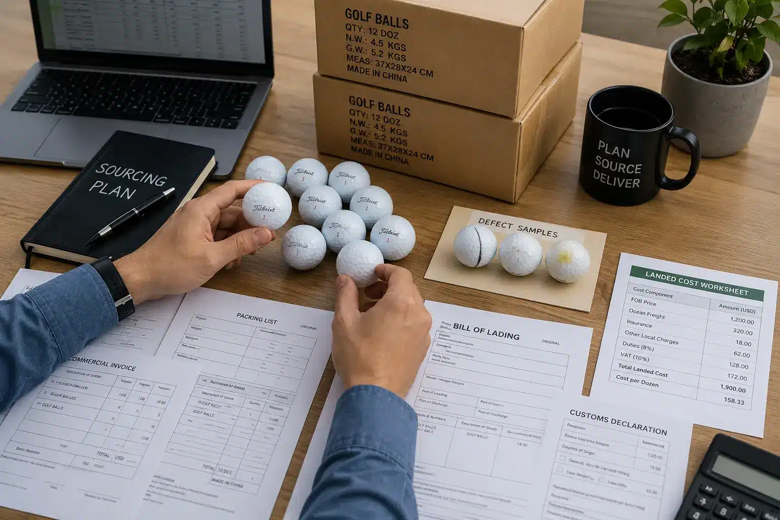 OEM golf balls sourcing branded golf balls reviewed with defect samples for OEM export sourcing