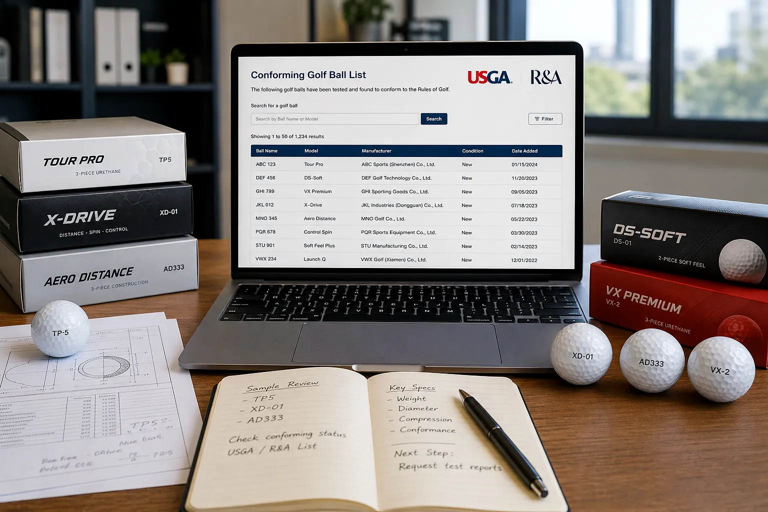 Branded Golf Balls OEM branded golf balls USGA conformance review with OEM packaging samples