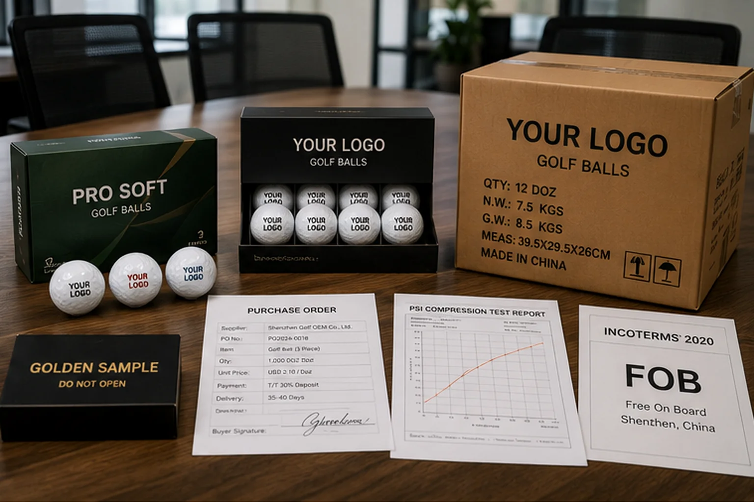 Custom Branded Golf Balls custom branded golf balls with purchase order and FOB wholesale packaging