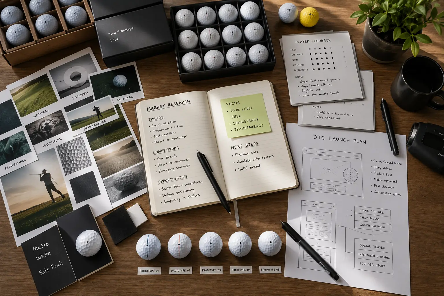 Custom OEM Golf Balls custom OEM golf ball prototypes with player feedback for B2B launch planning