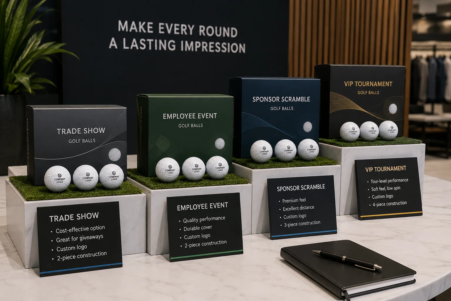 Custom Branded Golf Balls custom branded golf balls for trade show and VIP tournament events