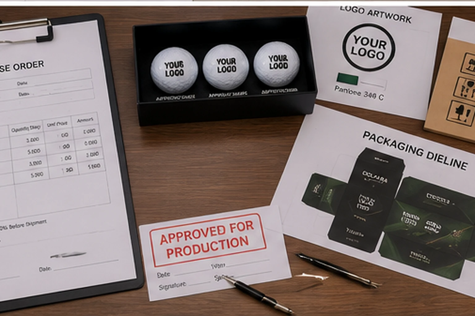 Custom Golf Balls OEM custom golf balls with logo artwork and packaging dieline for OEM production