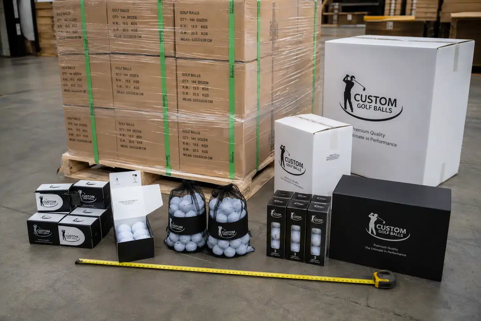 custom golf balls wholesale custom golf balls with branded packaging in warehouse for wholesale orders