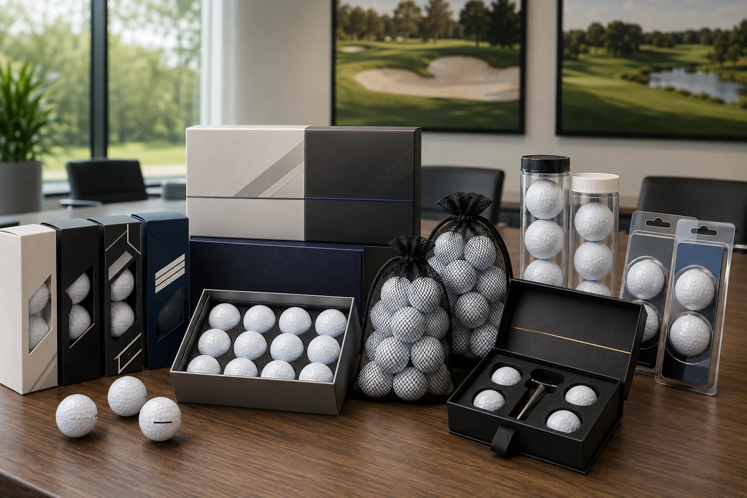 Custom Golf Balls Packaging custom golf balls in packaging display with wholesale golf packaging options