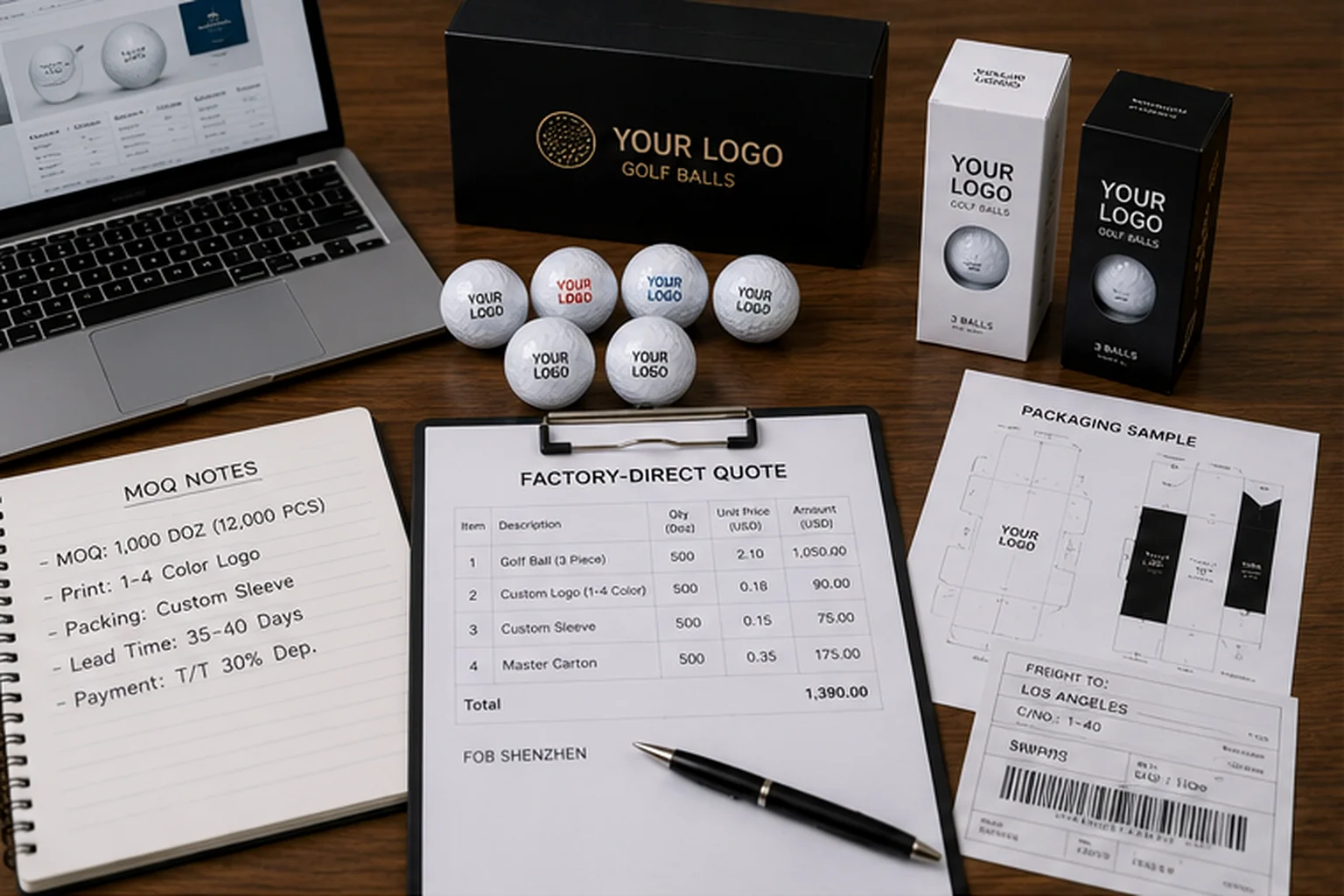 Custom Printed Golf Balls custom printed golf balls with OEM quote and packaging samples
