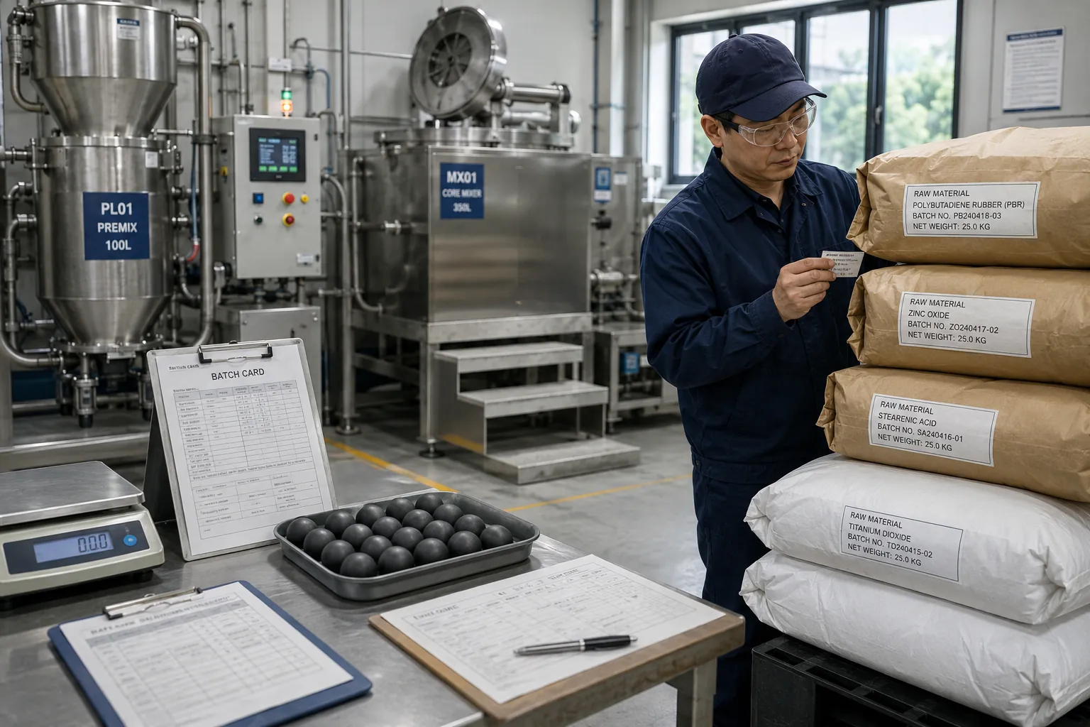Golf Ball Core Factory golf ball core materials inspected in factory with quality control records