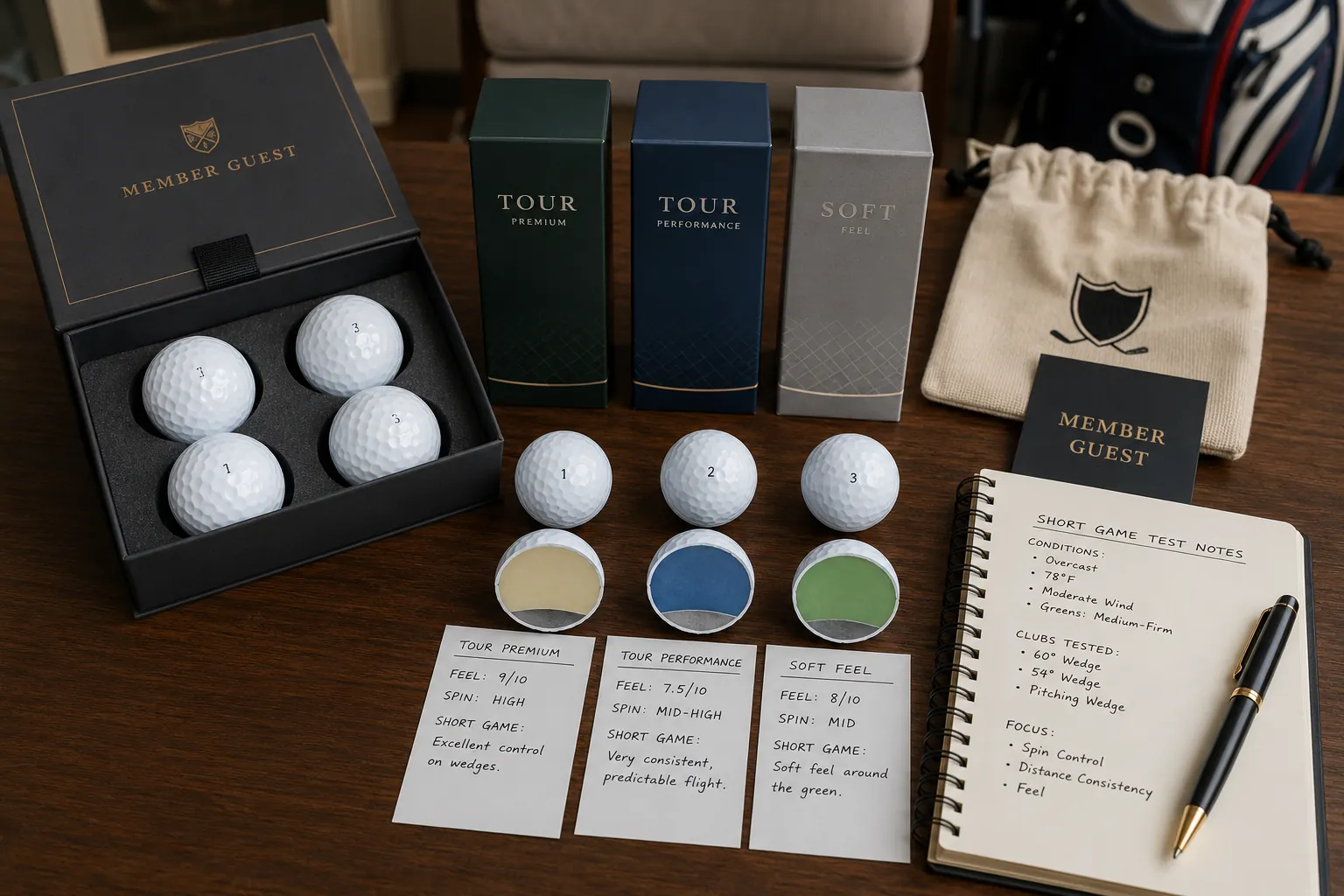 Branded Golf Ball Gift Set branded golf ball gift set with short game notes for events