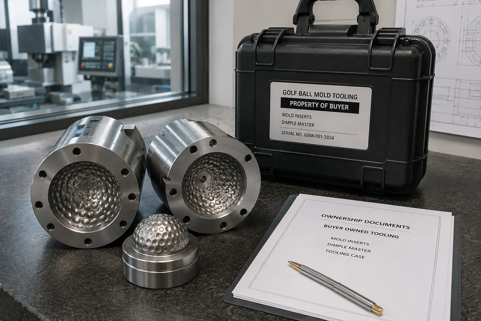 OEM Golf Ball Tooling OEM golf ball mold tooling with ownership documents in factory