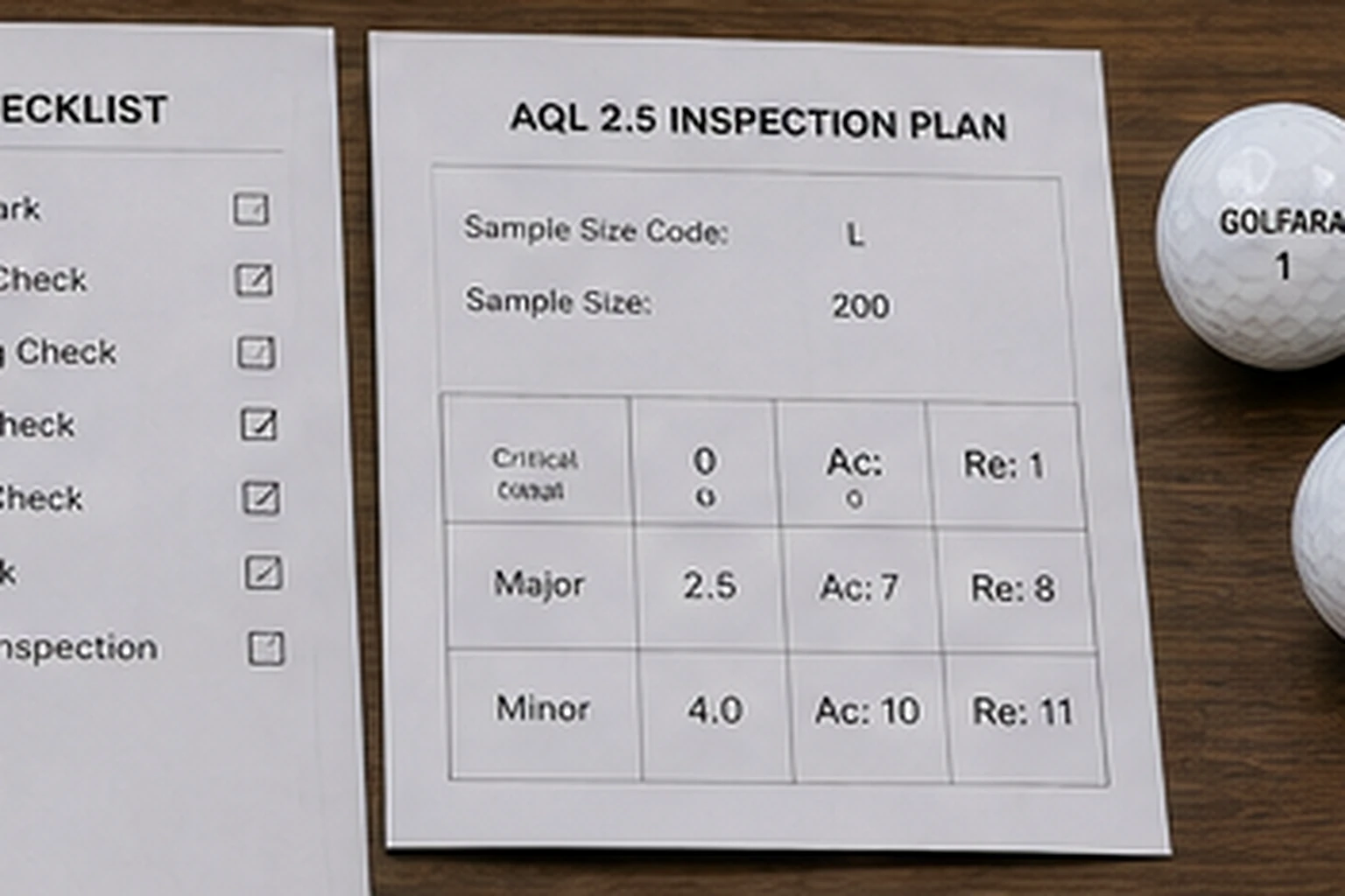 OEM Golf Balls Inspection OEM golf balls with AQL inspection plan for quality control