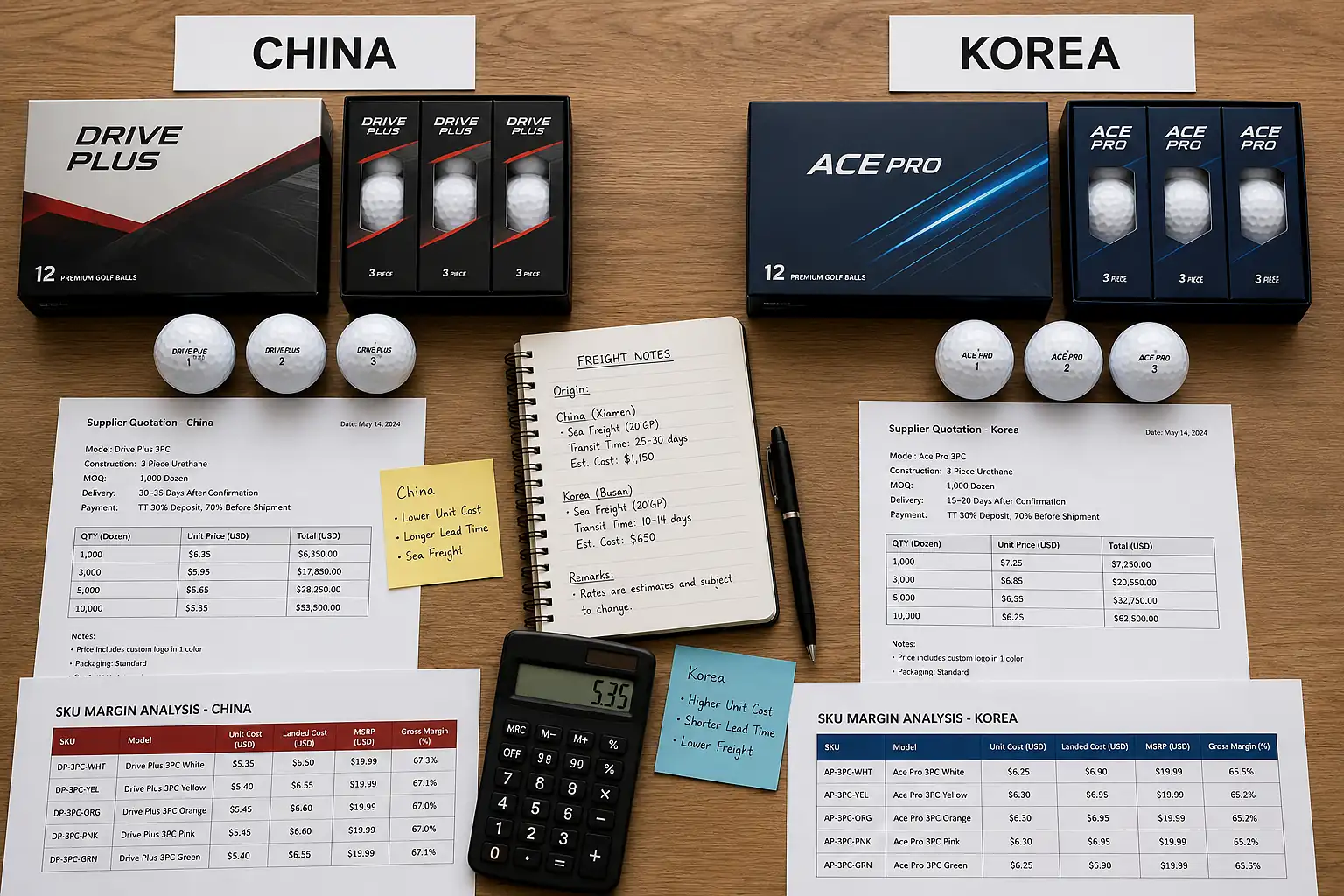 OEM Golf Balls Sourcing OEM golf balls China Korea quotation with wholesale export pricing