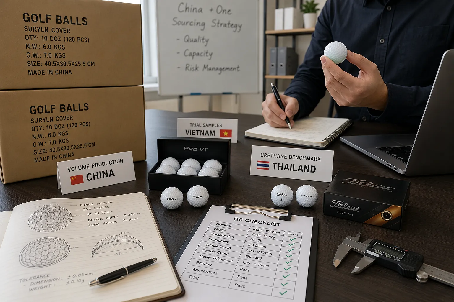 OEM Golf Balls Sourcing OEM golf balls China Plus One sourcing with quality control checklist