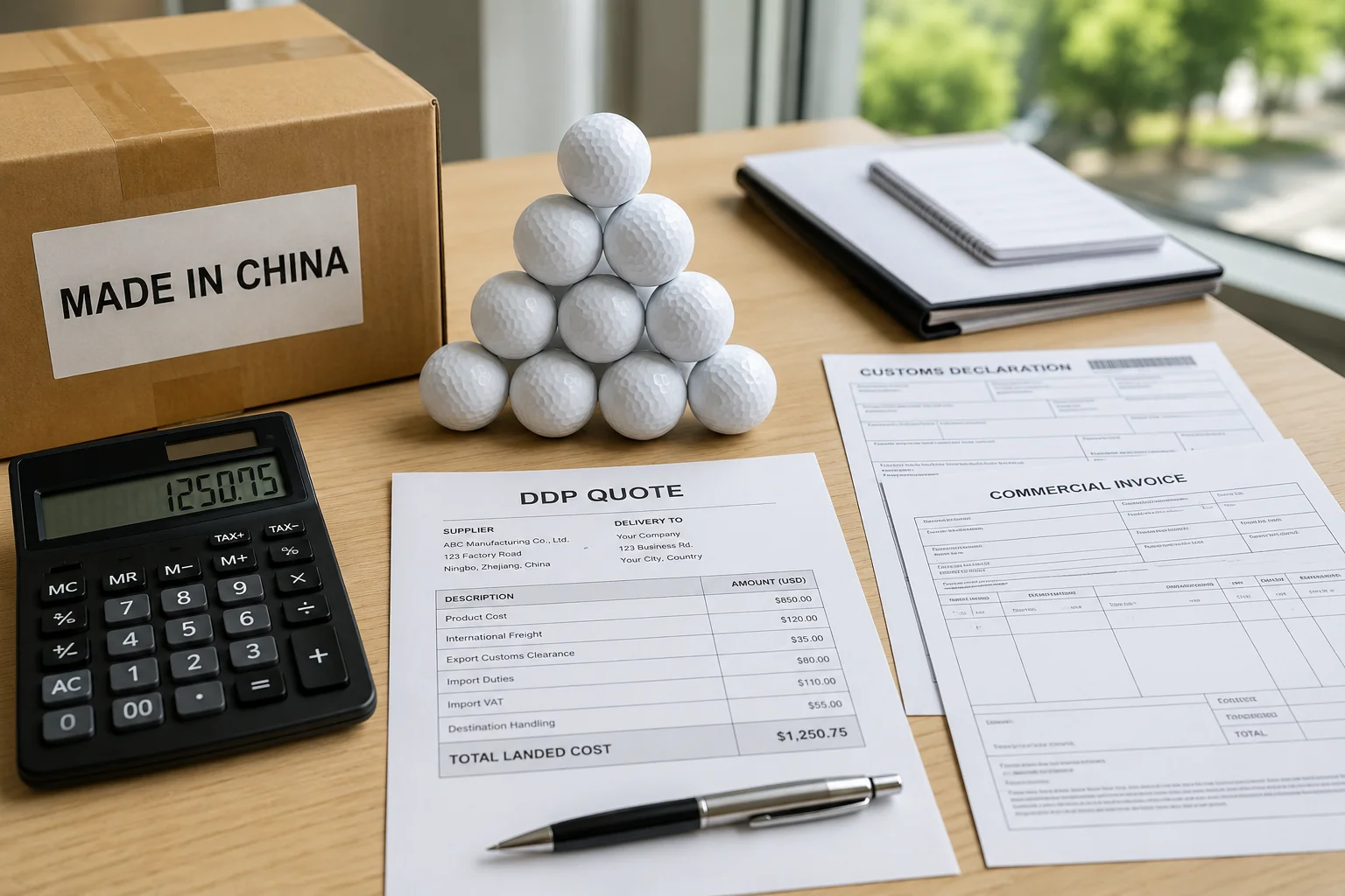 Golf Balls Export Quote golf balls with Made in China carton and export DDP quote