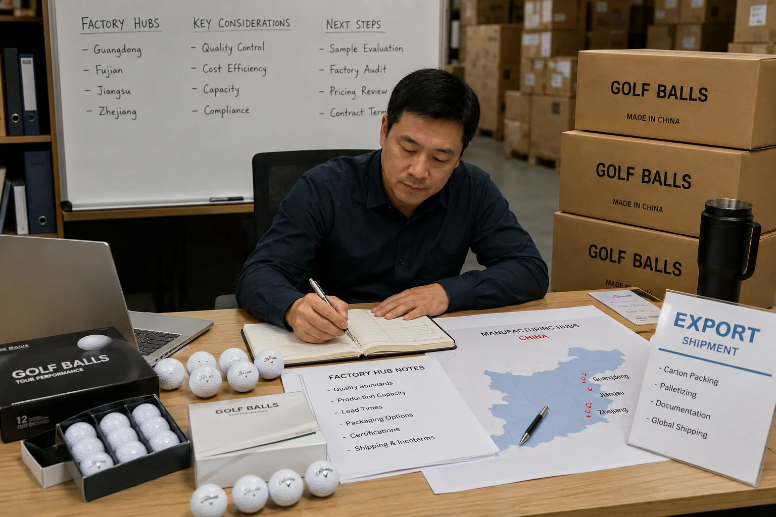 OEM Golf Balls Export OEM golf balls export planning in China factory warehouse