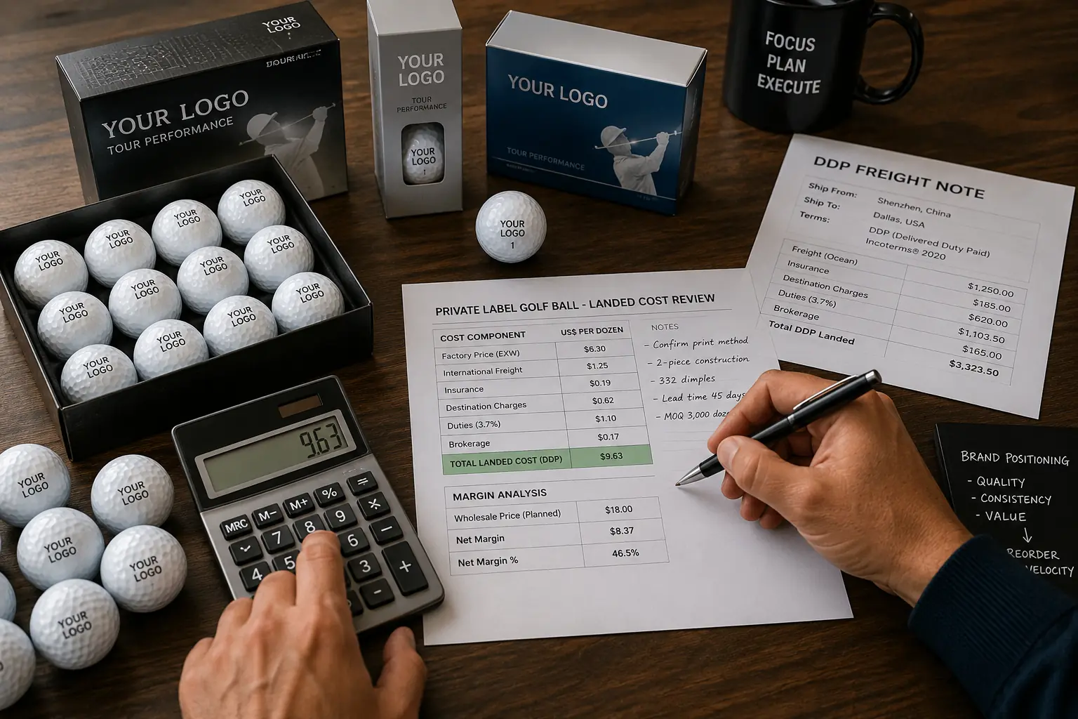 Custom OEM Golf Balls custom golf balls with landed cost review for OEM export buyers