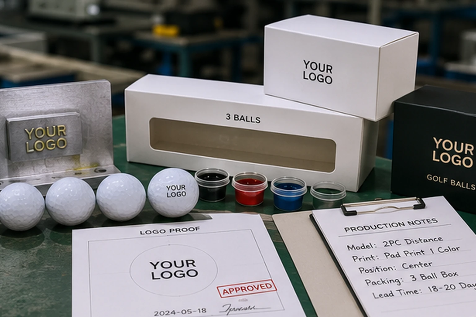 Custom OEM Golf Balls custom printed golf balls with approved logo proof and OEM packaging samples