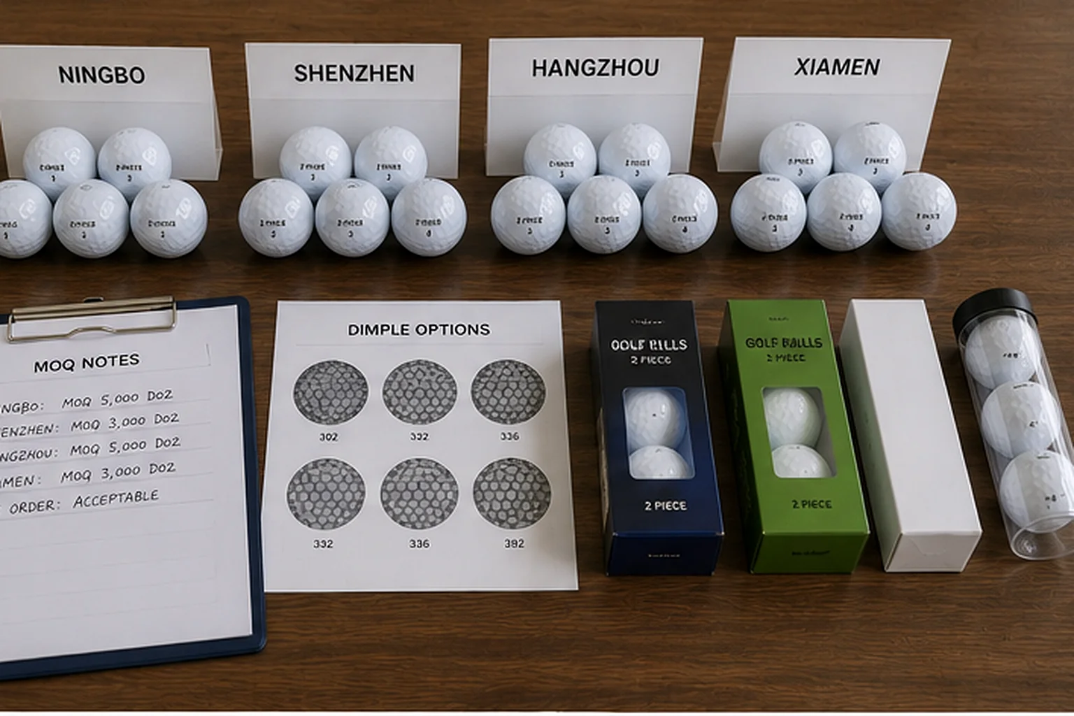 OEM Golf Balls MOQ OEM golf balls low MOQ display with dimple options for wholesale buyers