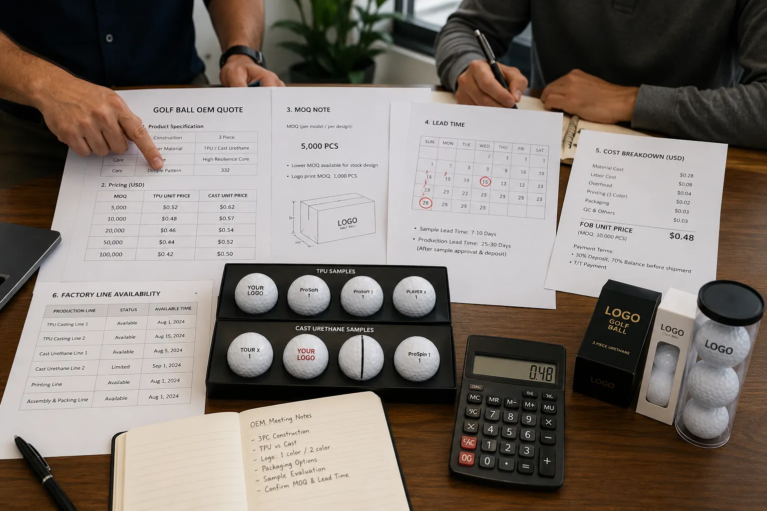 Custom OEM Golf Balls custom golf balls with OEM quote documents and MOQ samples for wholesale buyers
