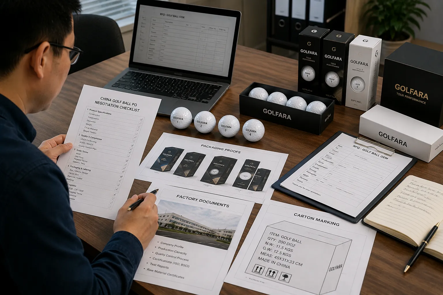 OEM Golf Balls Export OEM golf balls with packaging proofs and export carton documents