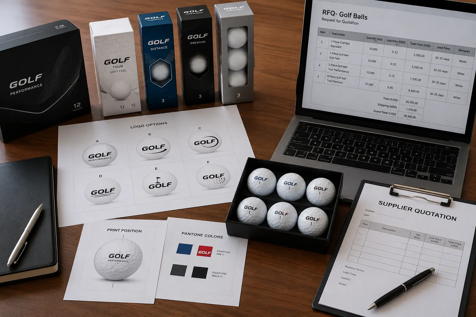Custom OEM Golf Balls custom golf balls with packaging samples and RFQ for OEM wholesale buyers