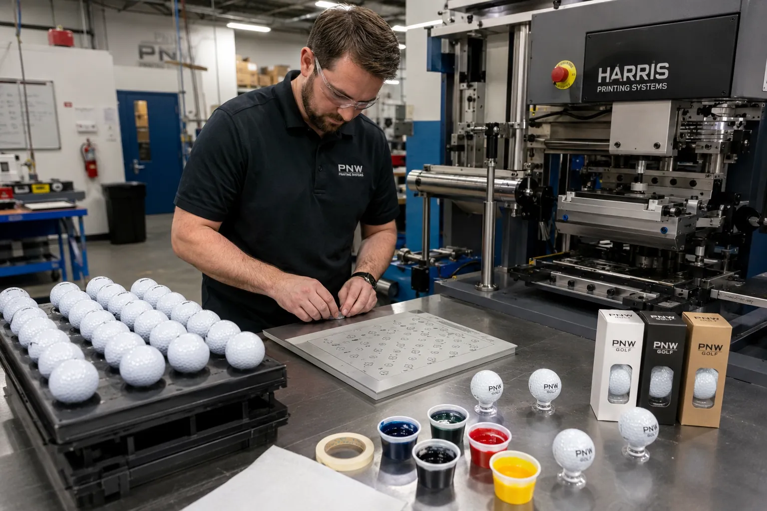 Custom Golf Ball Printing custom printed golf balls in factory pad printing for OEM wholesale buyers