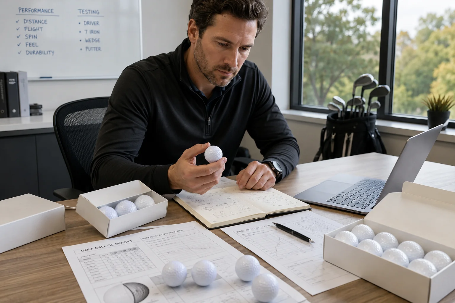 OEM Golf Balls Testing OEM golf balls reviewed with quality control reports for performance testing