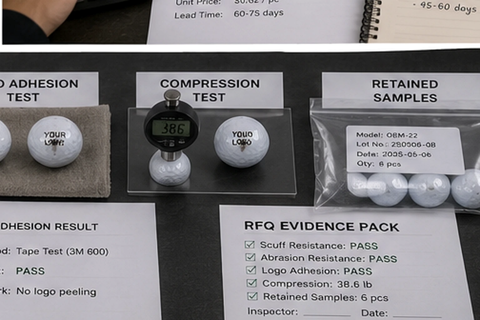 Custom Golf Balls QC custom golf balls with RFQ evidence pack for OEM quality control