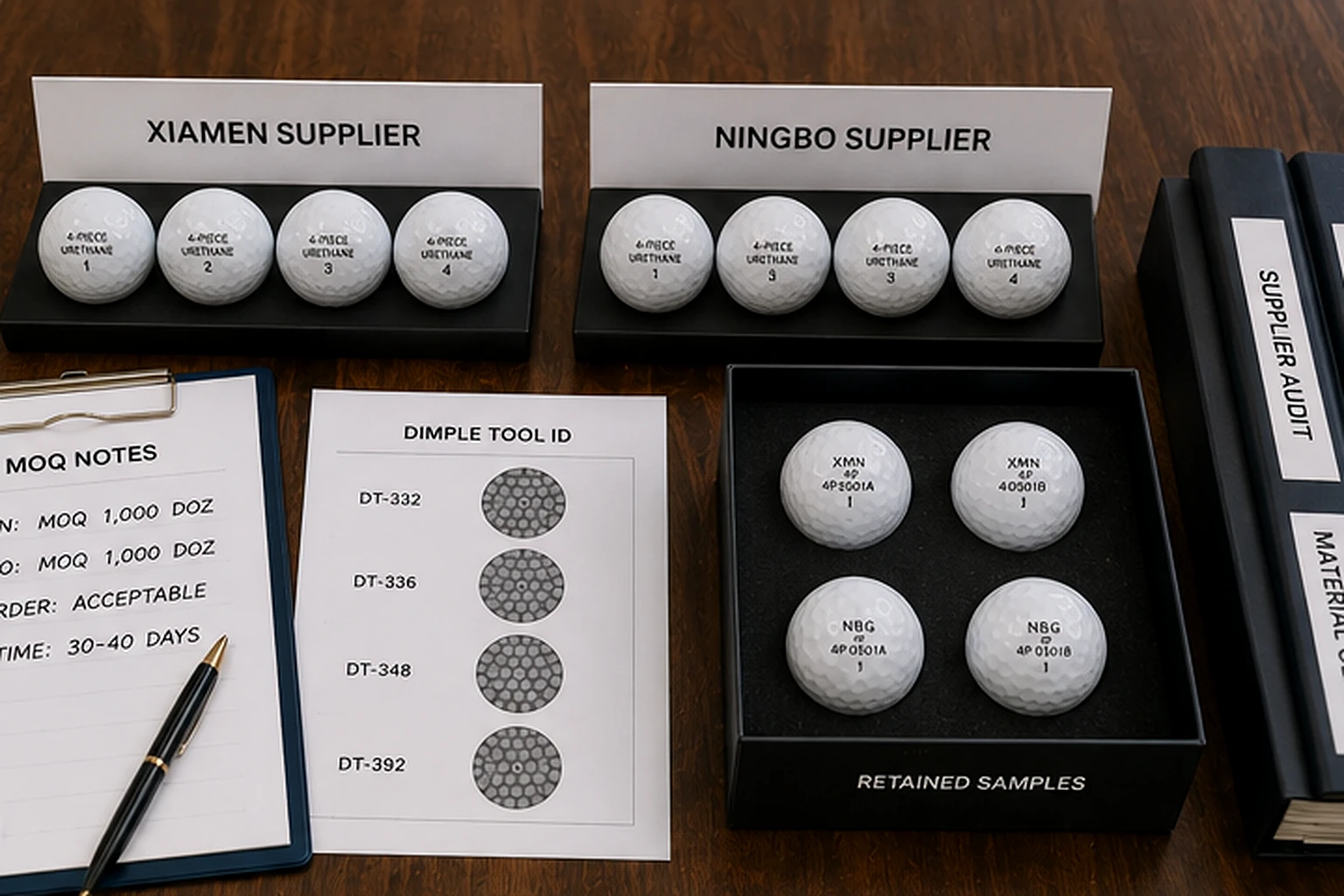 OEM Golf Balls Audit OEM golf balls supplier audit with retained samples for quality control