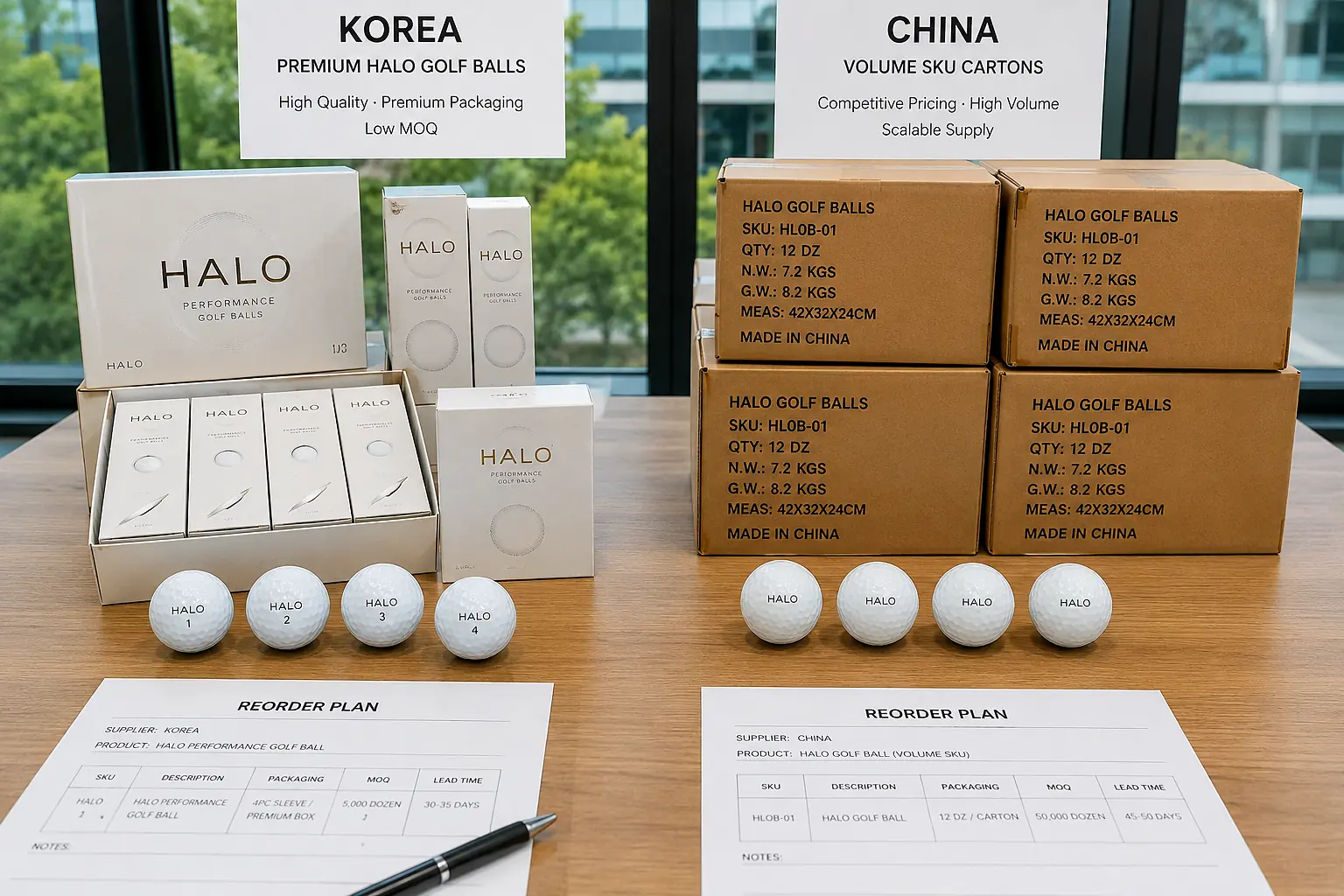 Golf Balls Wholesale Supply golf balls supplier comparison with low MOQ packaging and wholesale cartons