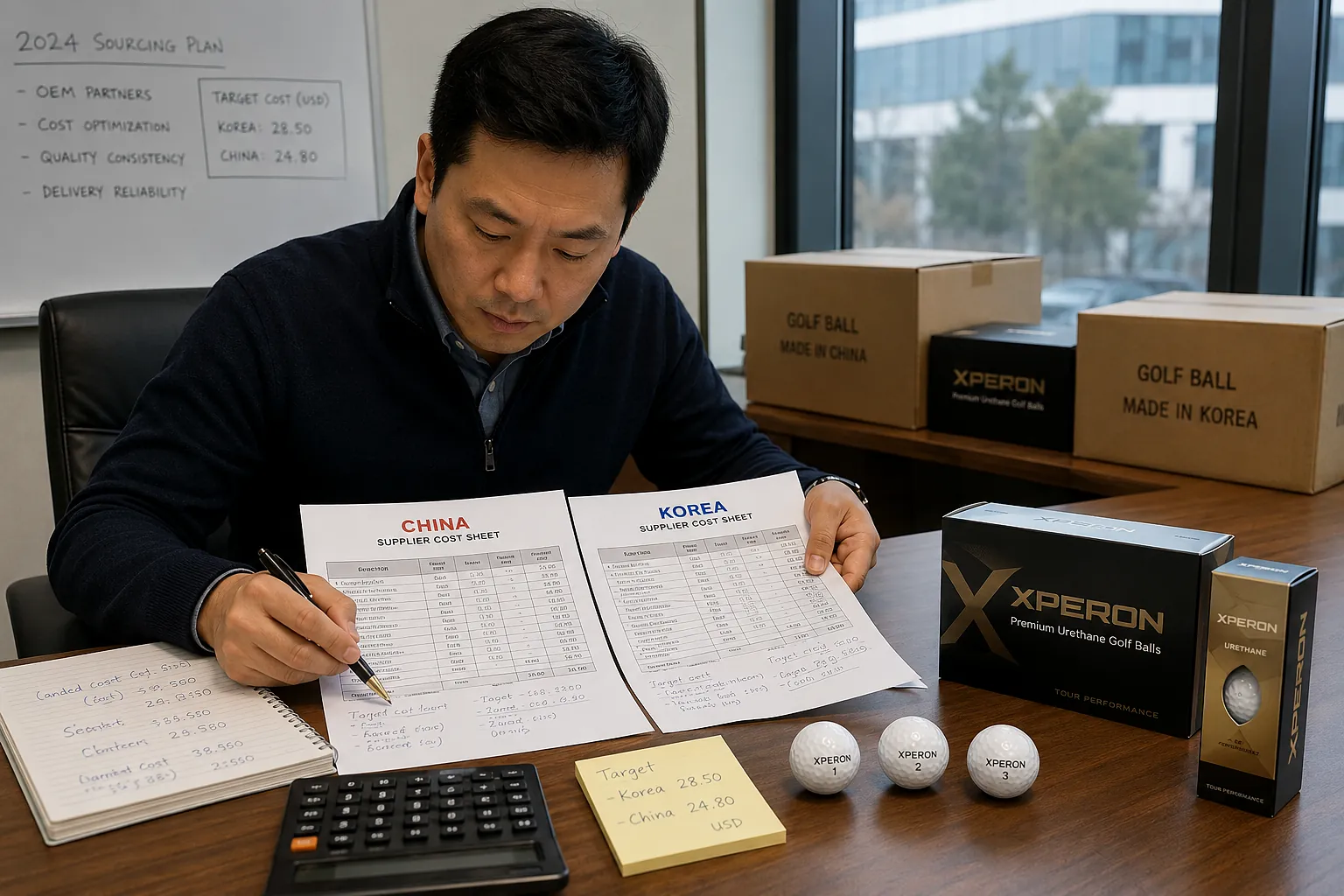 OEM Golf Balls Sourcing OEM golf balls supplier cost comparison with made in China packaging