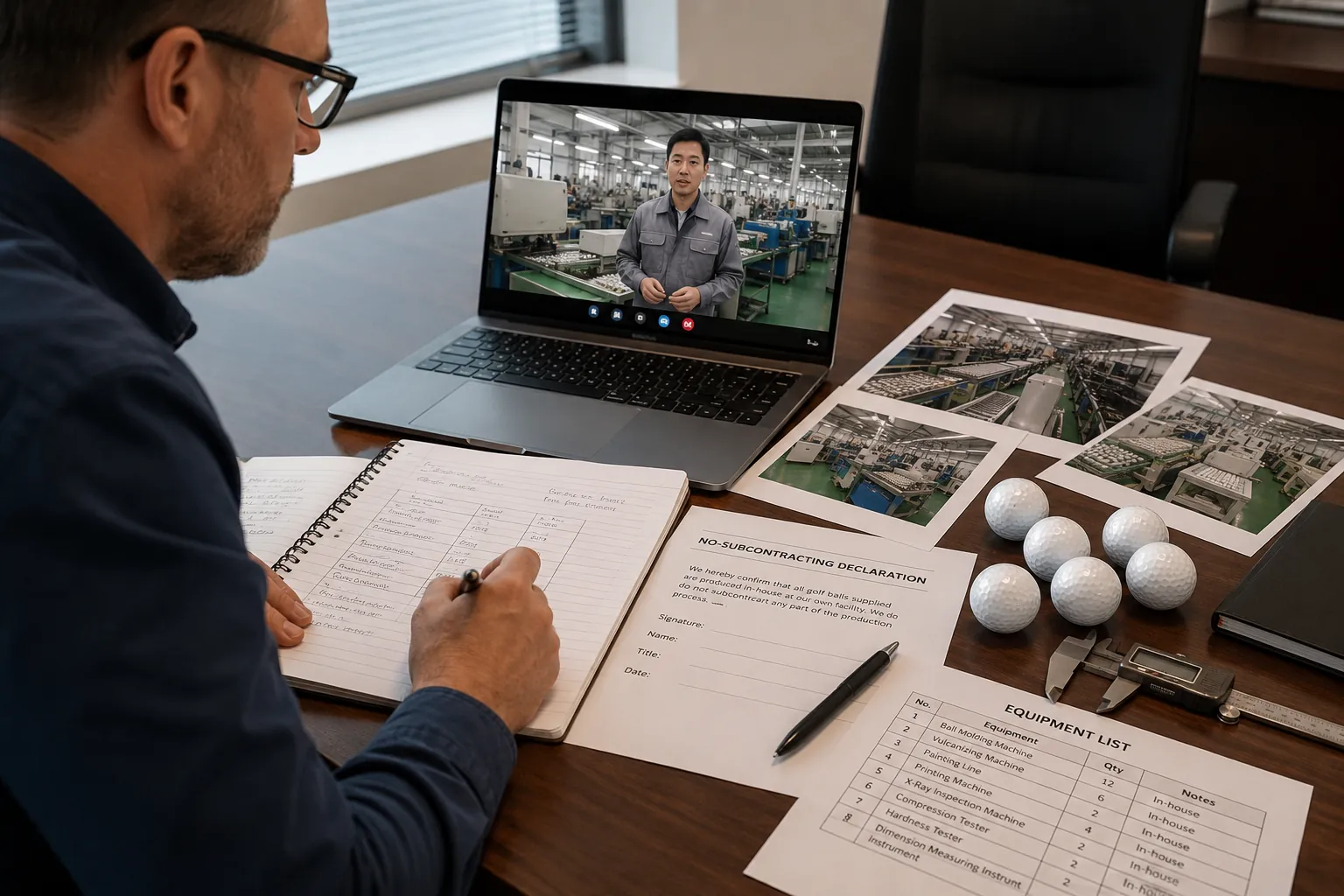 OEM Golf Balls Audit OEM golf balls reviewed by video factory audit for quality control