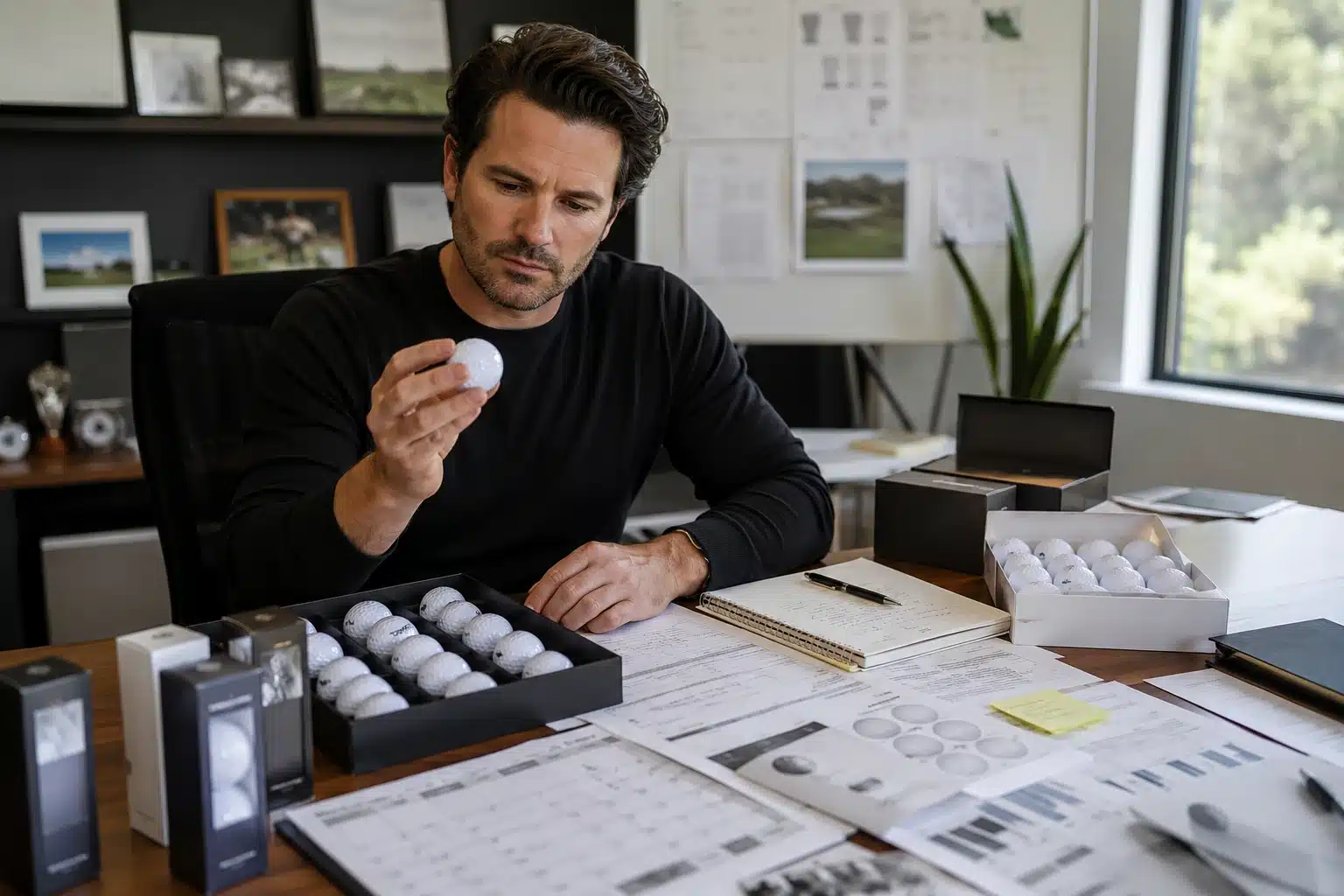 OEM golf balls review OEM golf balls reviewed in office for custom packaging quality control