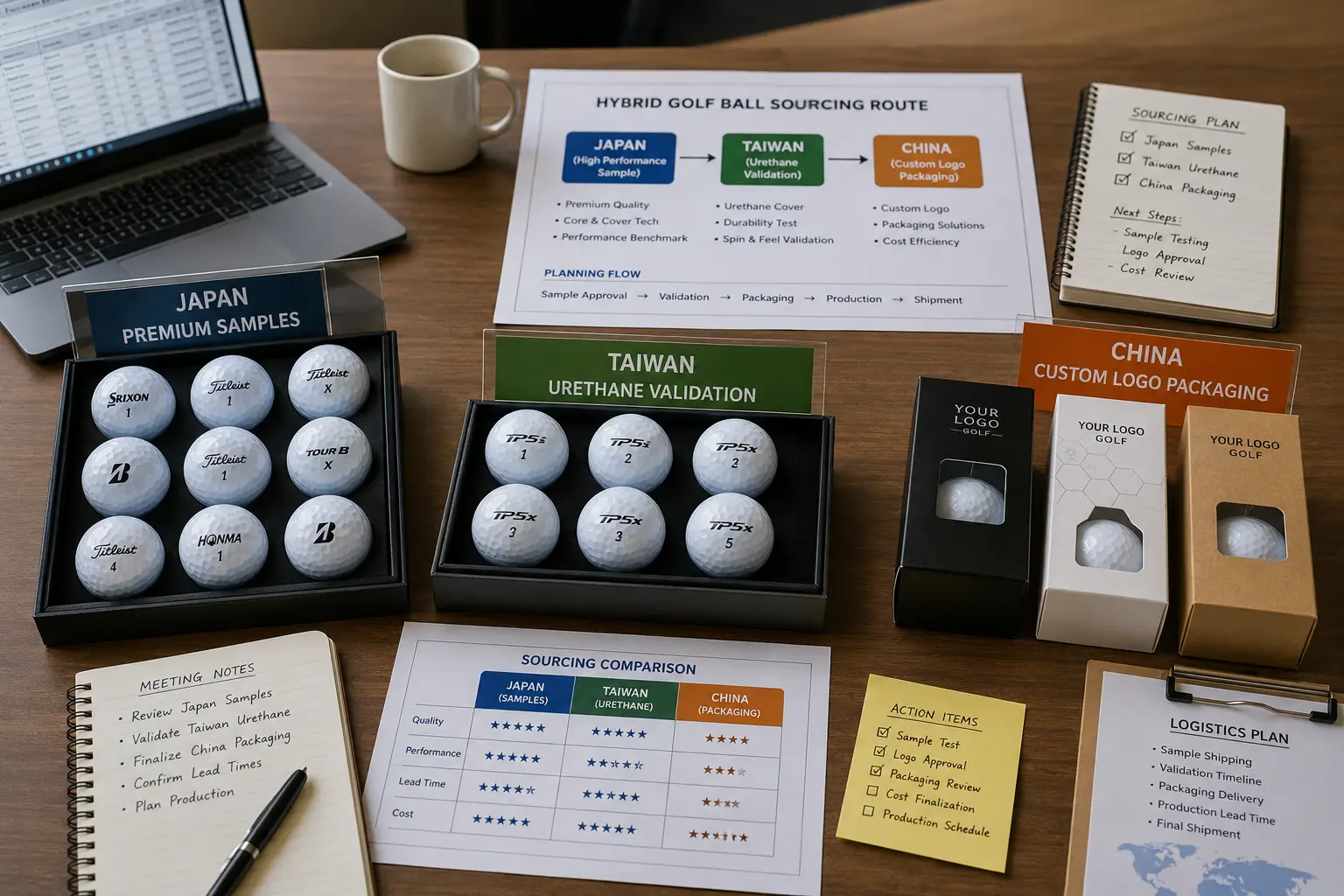 OEM golf balls sourcing OEM golf balls in hybrid sourcing plan with custom packaging samples